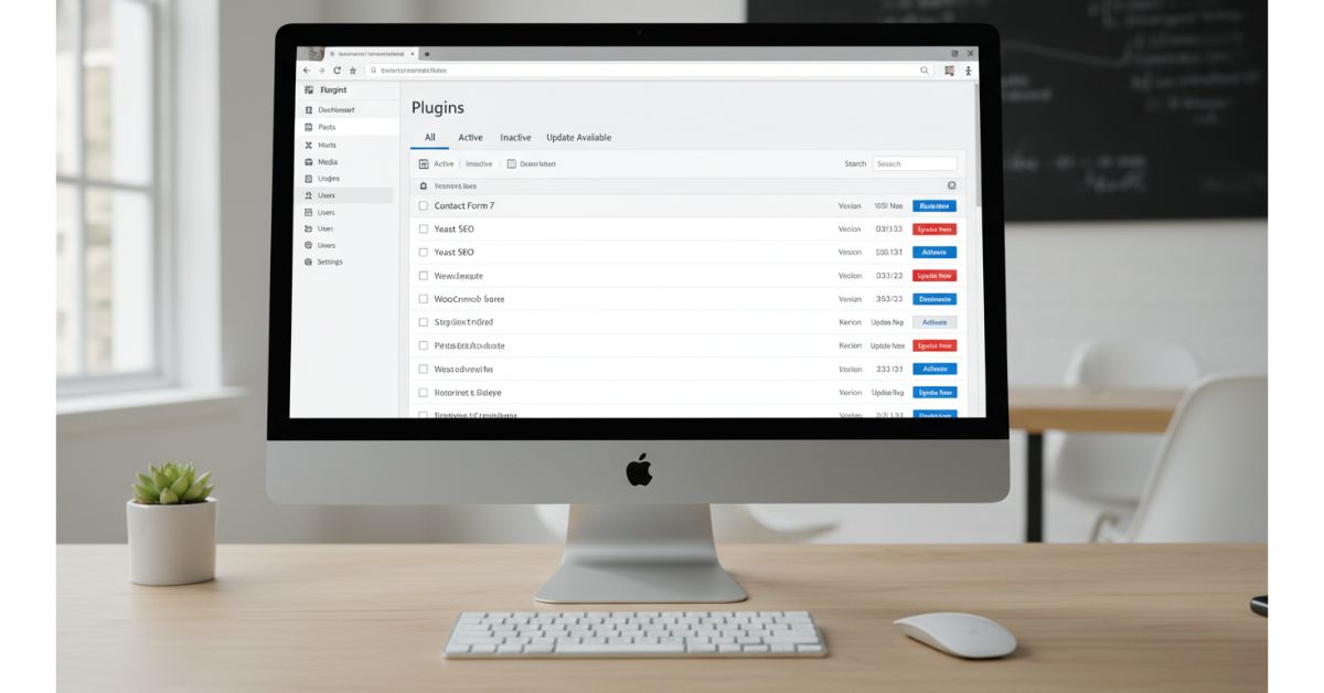 How to Speed Up Your Website Without a Redesign - WordPress plugin management interface