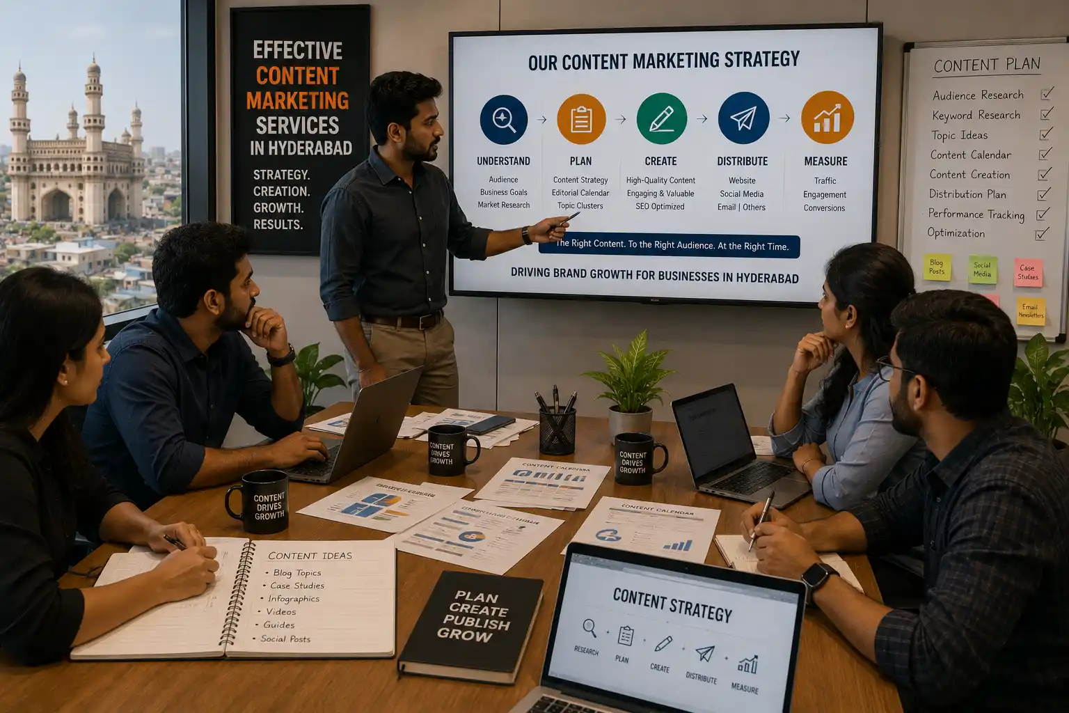 Effective content marketing services in Hyderabad strategy session